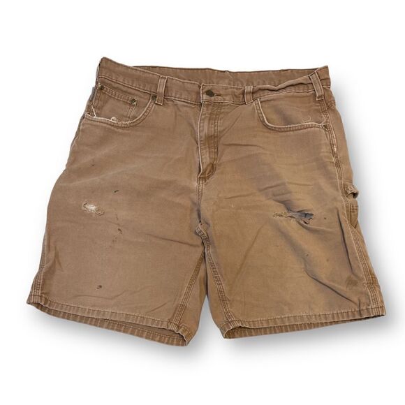 Carhartt Tan Cargo Shorts Size 36 - Picture 1 of 8